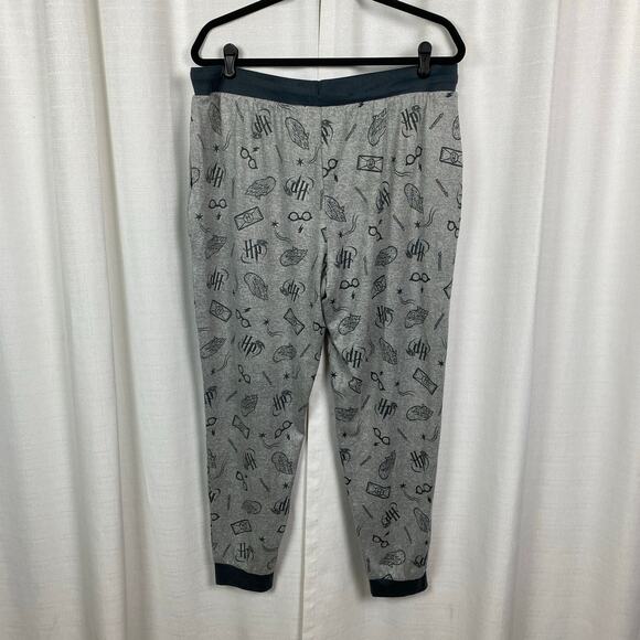 The Wizarding World Of Harry Potter Gray Icon Print Pajama Set Sz.XL - Picture 14 of 15